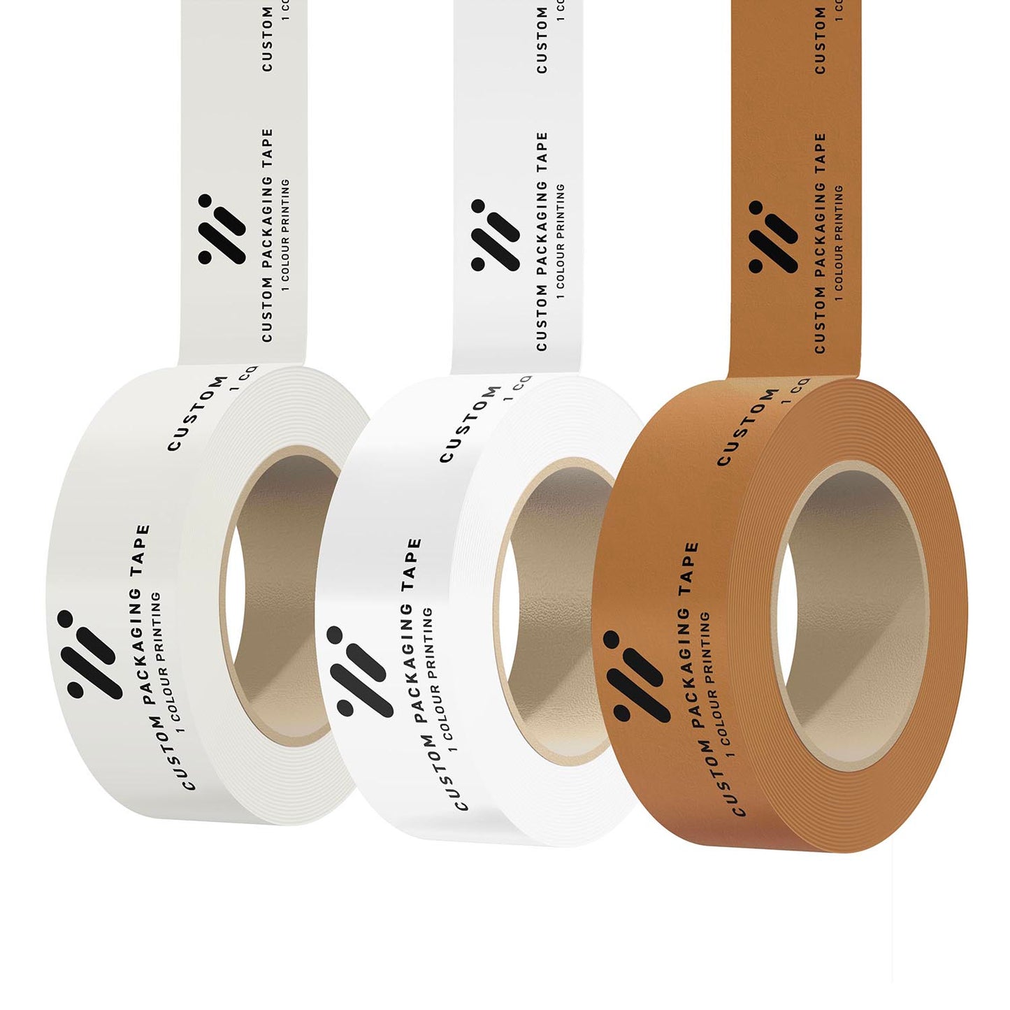 Custom packaging tape rolls 1 colour