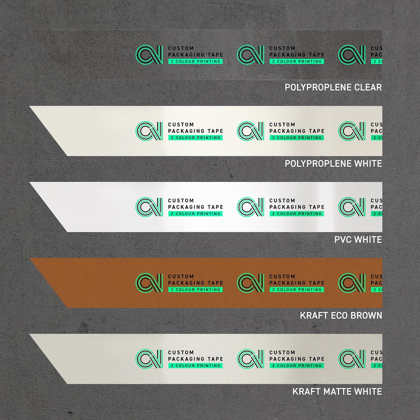 Custom packaging tape types 2 colour