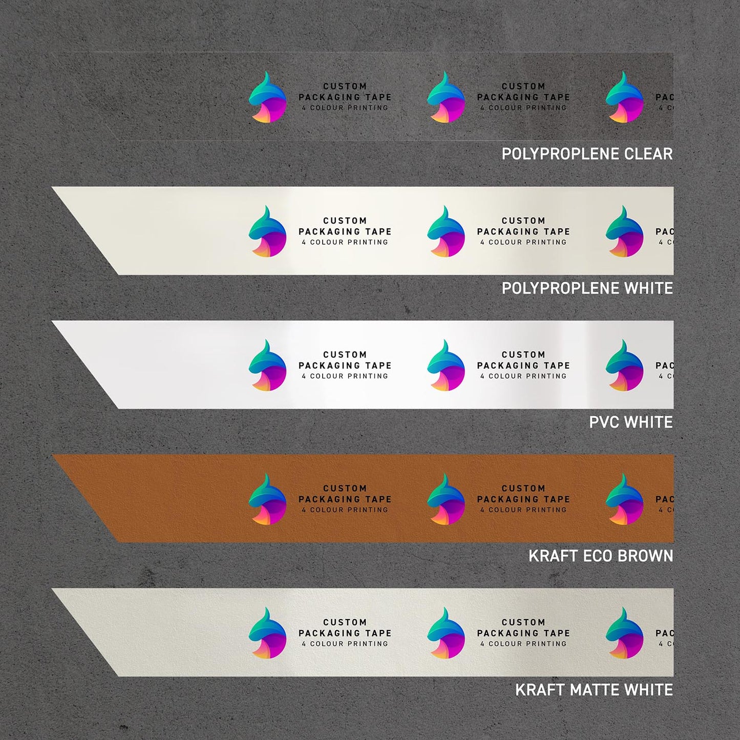 Custom packaging tape types 4 colour