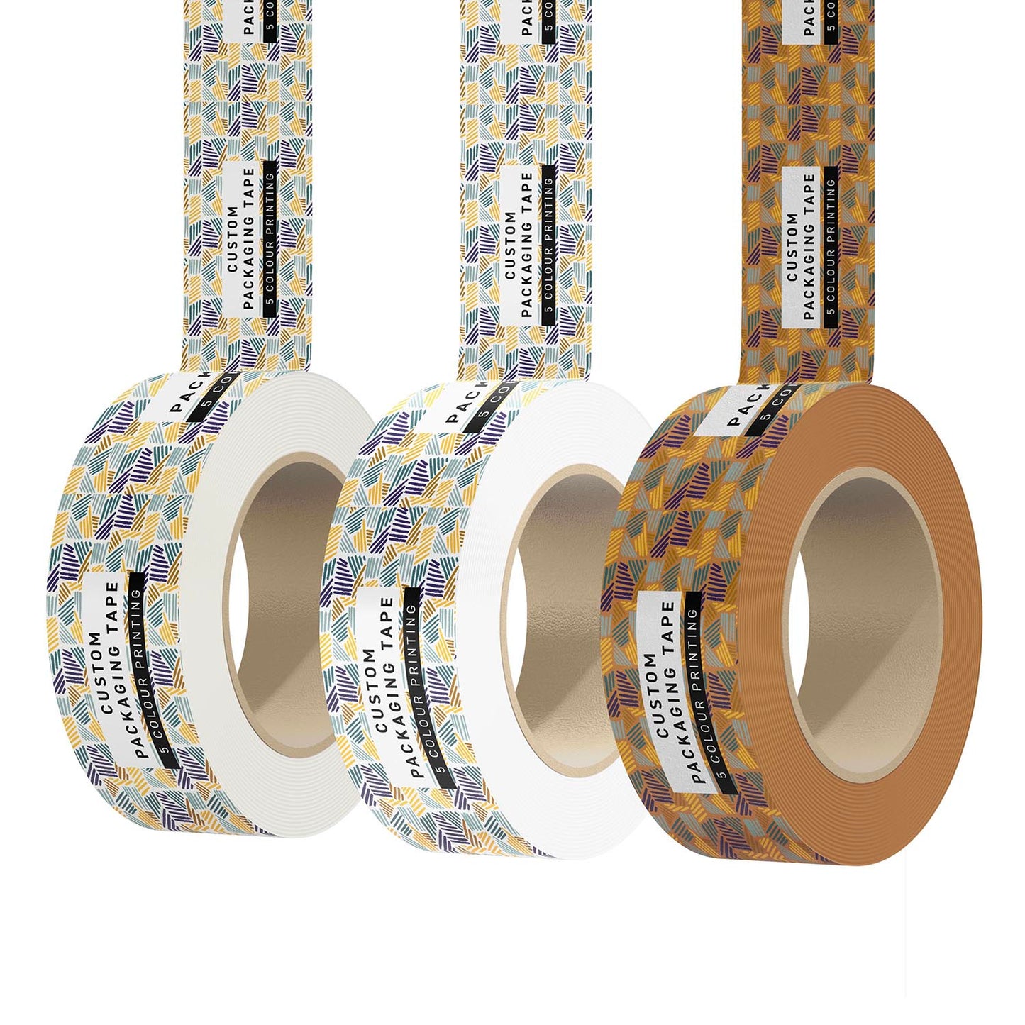 Custom packaging tape 5 colour rolls