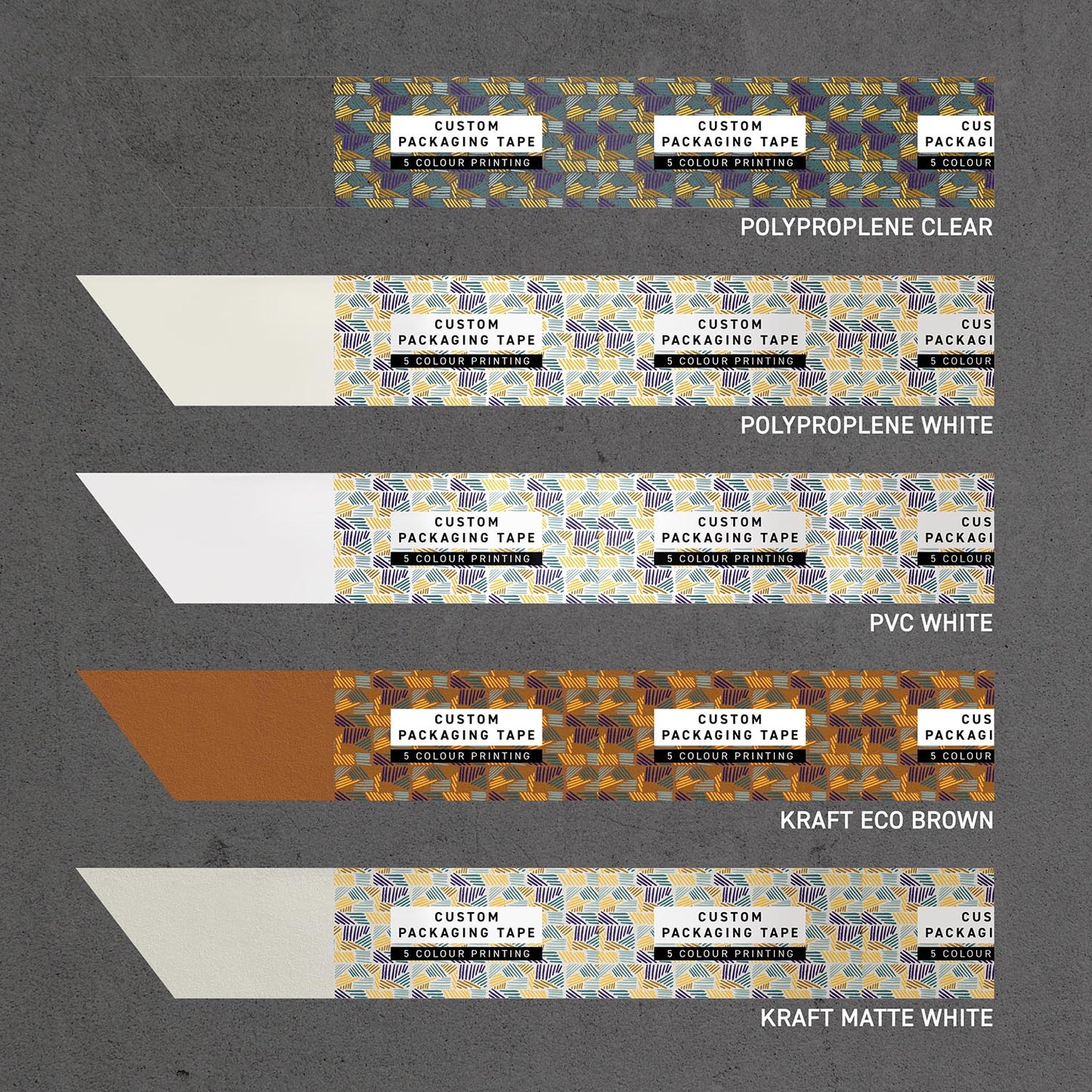 Custom Packaging tape types 5 colour