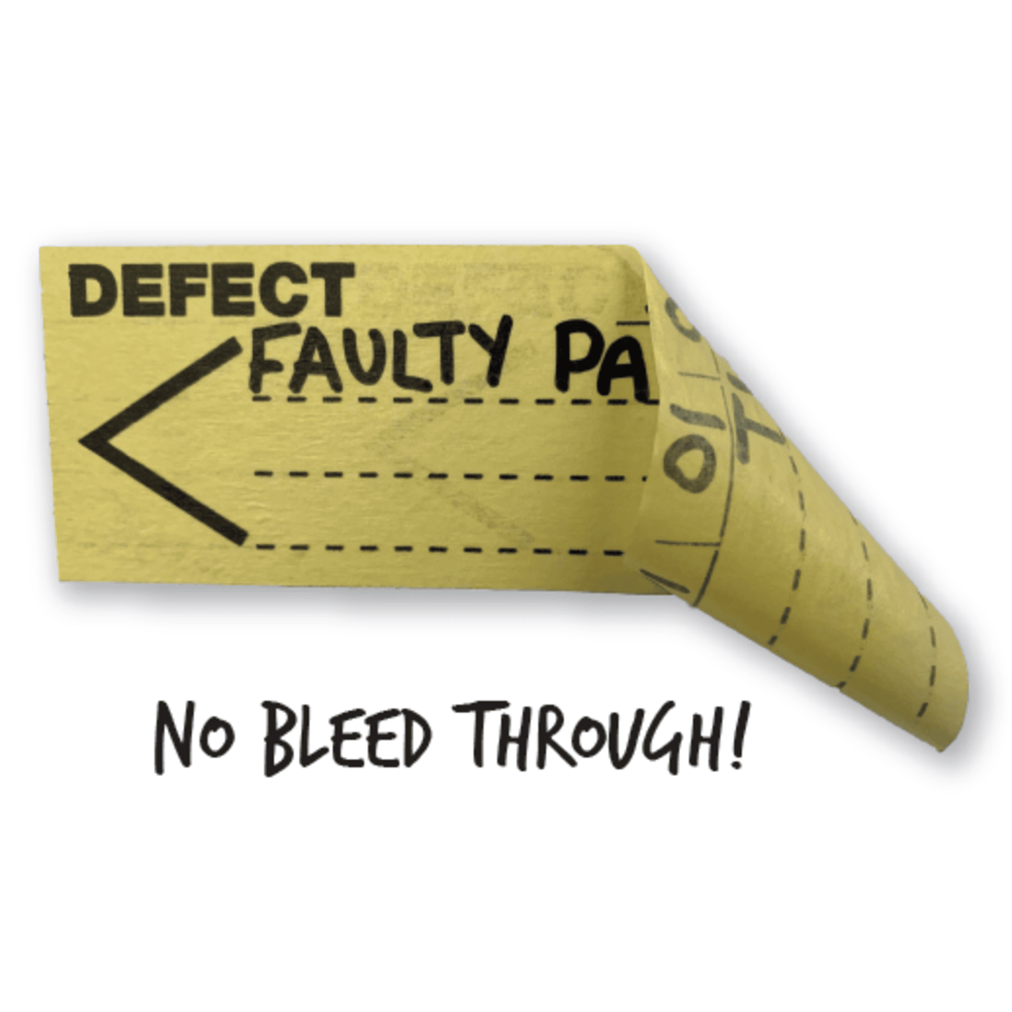 Defect label tape - no bleed through